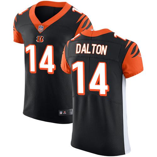 Nike Bengals #14 Andy Dalton Black Team Color Men's Stitched NFL Vapor Untouchable Elite Jersey - Click Image to Close
